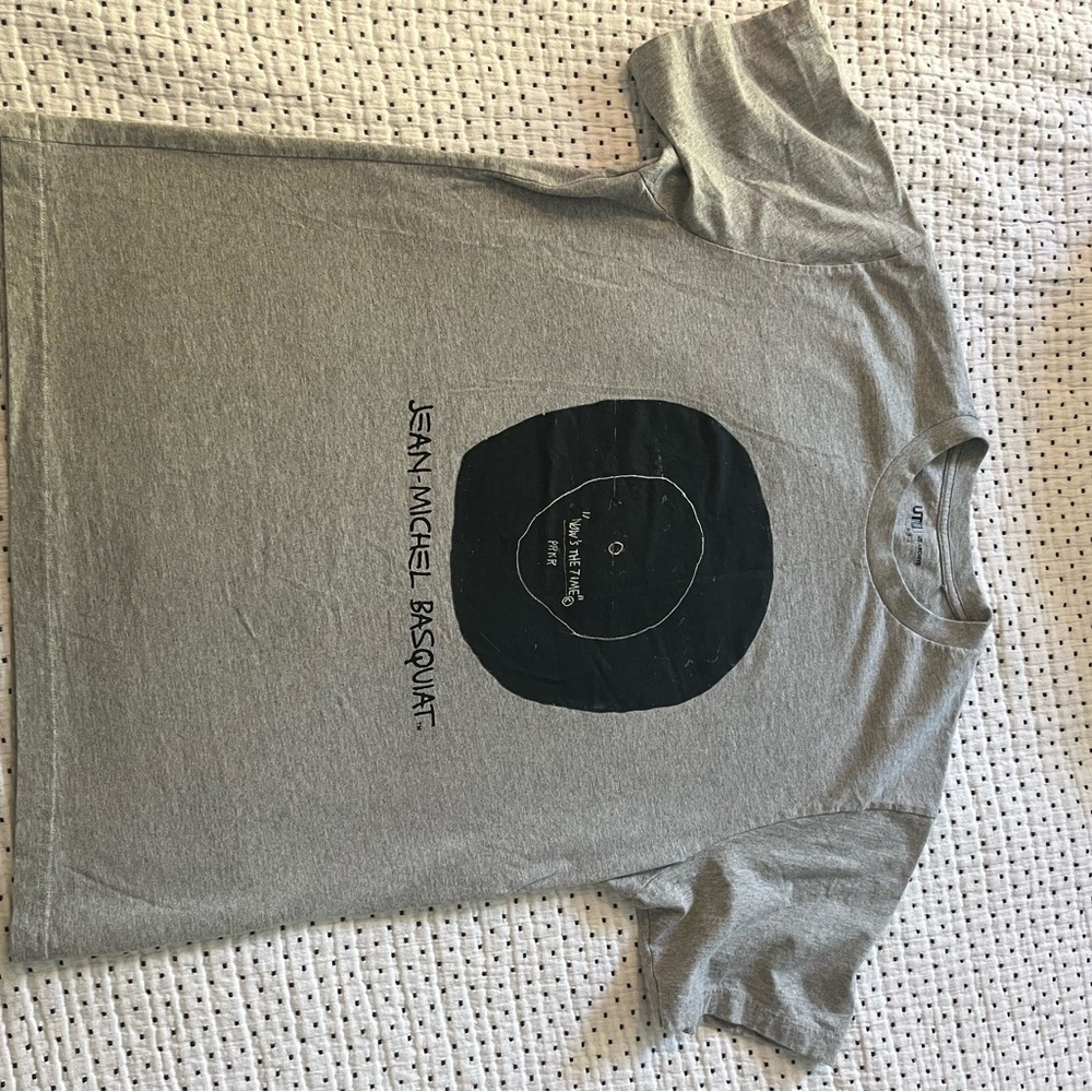 Uniqlo Jean-Michel Basquiat Heather Gray Short Sleeve Tee XL